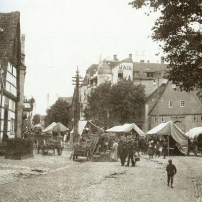 Markthandel im Jahr 1910