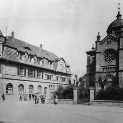 Gaststätte Dransfeld und Synagoge Ecke Marktstraße und Schulstraße